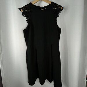Speechless Womens Black Fitted Zipper Dress Lace Short Sleeve Size XXL Sexy Back